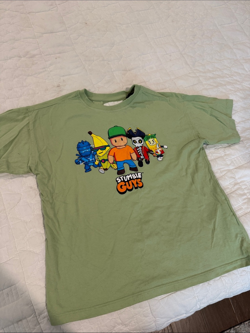 Zara Stumble Guys Graphic Tee in Light Green
